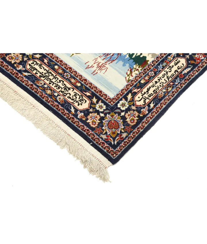 Hand Knotted Antique Masterpiece Oriental Isfahan Wool & Silk Rug 2' 5" x 11' 3" - No. AT598029
