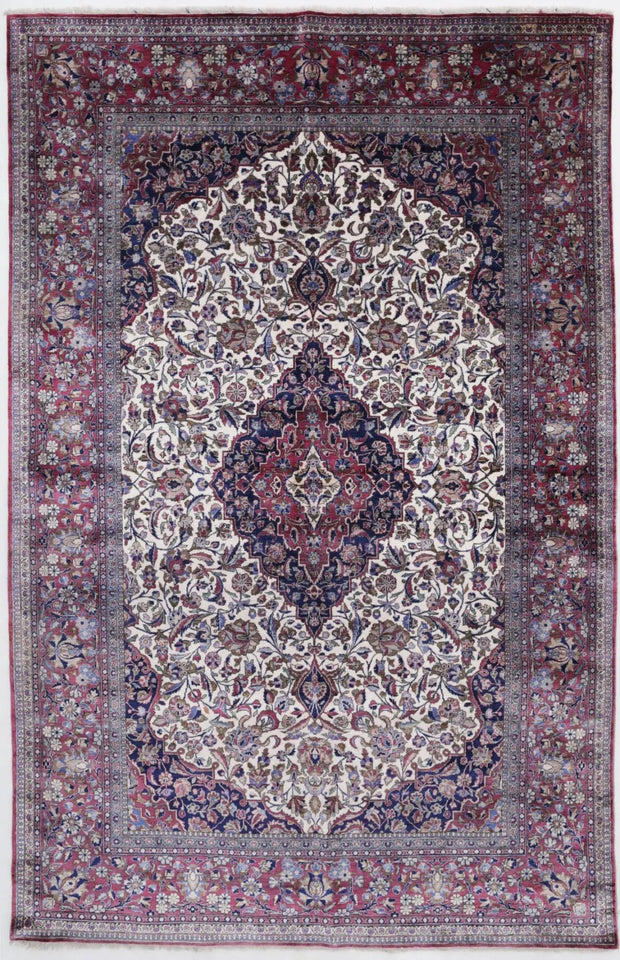 Hand Knotted Antique Masterpiece Oriental Kashan Fine Silk Rug 4' 3" x 6' 8" - No. AT74795