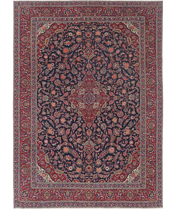 Hand Knotted Antique Masterpiece Oriental Kashan Fine Wool Rug 10' 4" x 14' 4" - No. AT52651