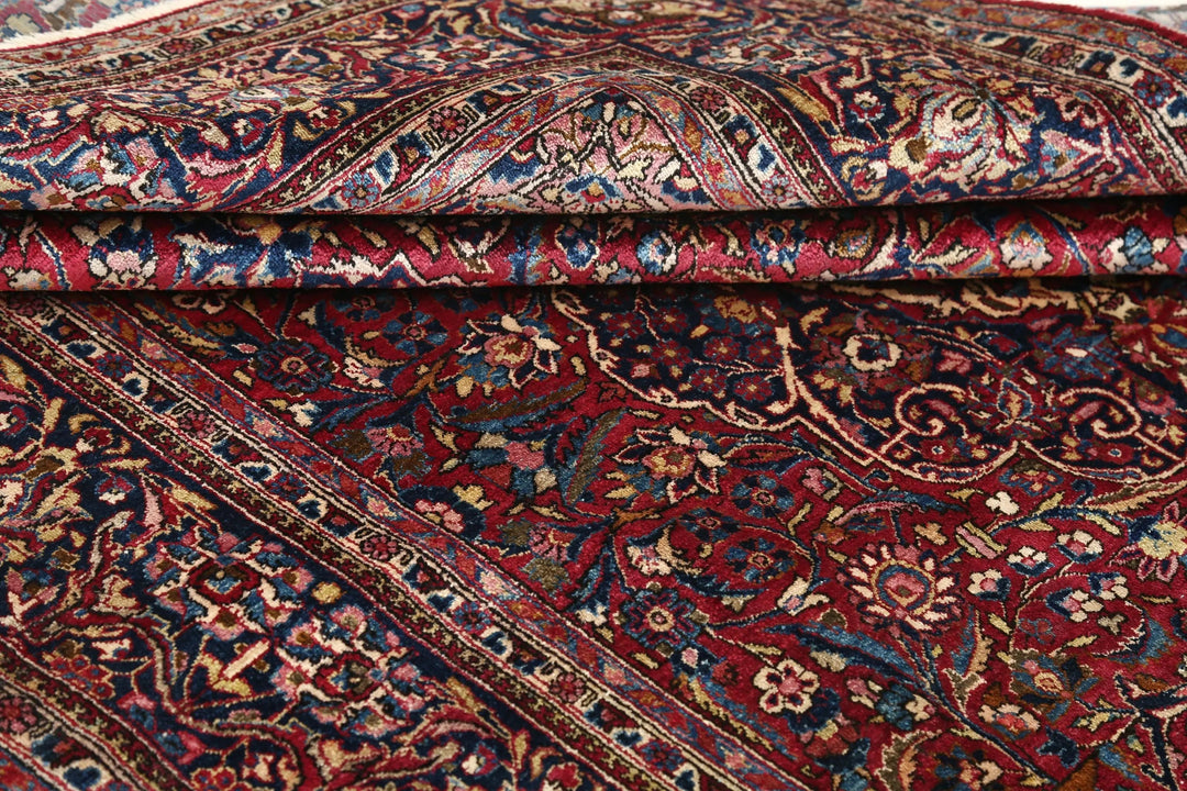 Hand Knotted Antique Masterpiece Oriental Kashan Fine Silk Rug 4' 2" x 6' 6" - No. AT89335