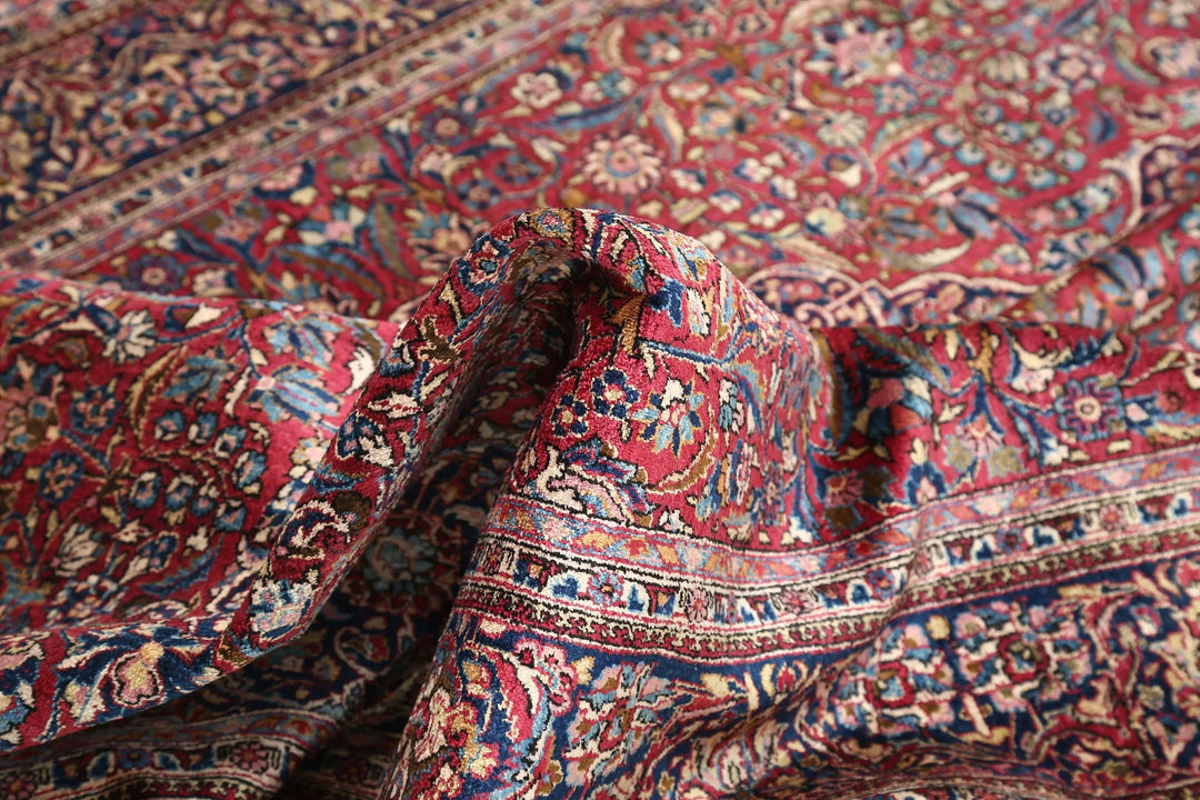 Hand Knotted Antique Masterpiece Oriental Kashan Fine Silk Rug 4' 2" x 6' 6" - No. AT89335