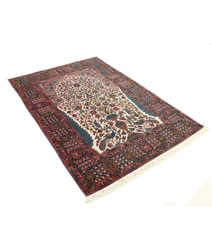 Afghan Oriental Kerman Rug 4' 5" x 6' 1" Hand-Knotted | No. AT36400
