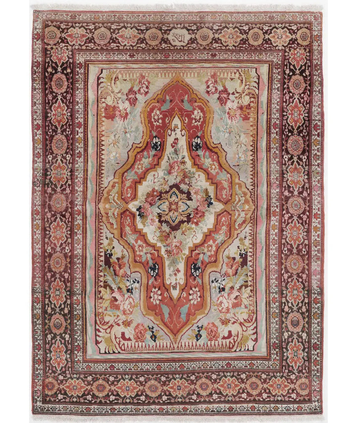 Afghan Malayer Oriental Rug 4' 5" x 6' 3" Hand-Knotted | No. AT27293