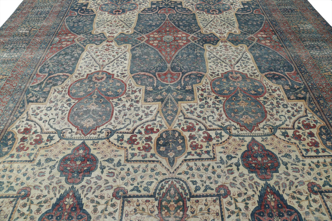 Afghan Yazd Rug 11' 8" x 18' 4" Hand-Knotted | No. AT69360