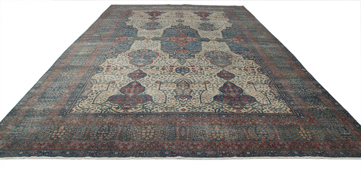 Afghan Yazd Rug 11' 8" x 18' 4" Hand-Knotted | No. AT69360