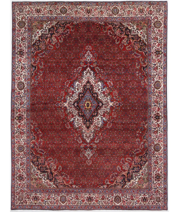 Hand Knotted Antique Oriental Bijar Fine Wool Rug 11' 0" x 14' 7" - No. AT91215