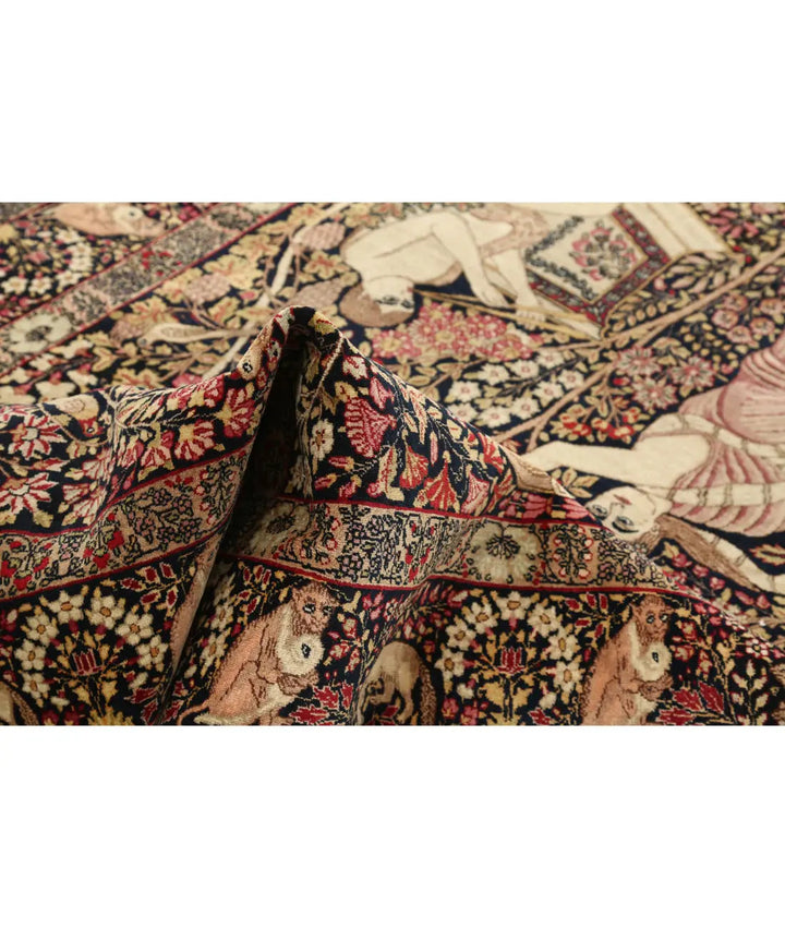 Afghan Laver Kerman Rug 4' 10" x 7' 5" Hand-Knotted | No. AT69674