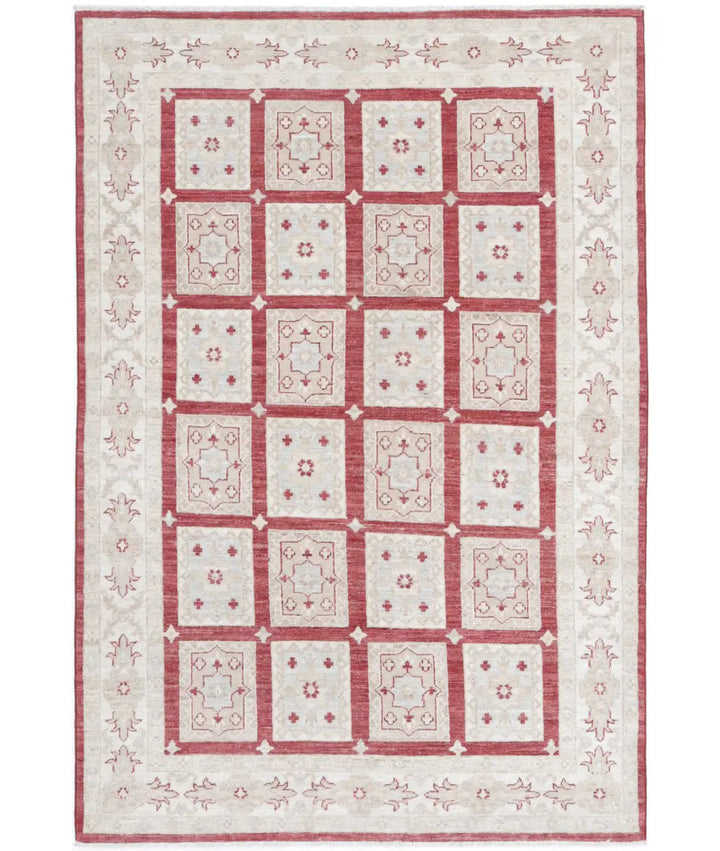 Afghan Bakhtiari Rug 3' 11" x 6' 0" Hand-Knotted | No. AT86731