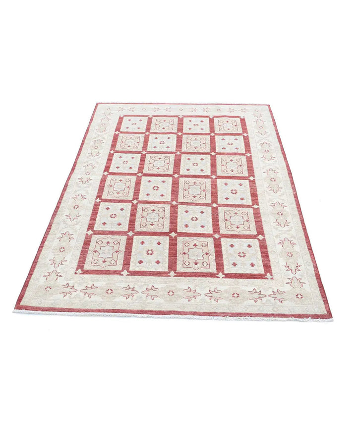 Afghan Bakhtiari Rug 3' 11" x 6' 0" Hand-Knotted | No. AT86731