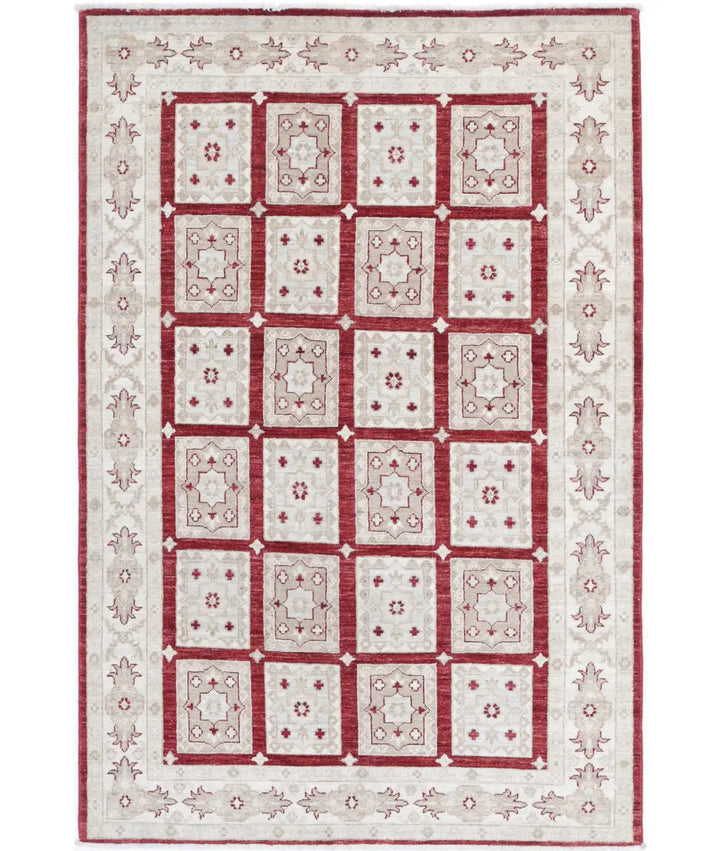 Afghan Bakhtiari Rug 4' 0" x 6' 0" Hand-Knotted | No. AT48562