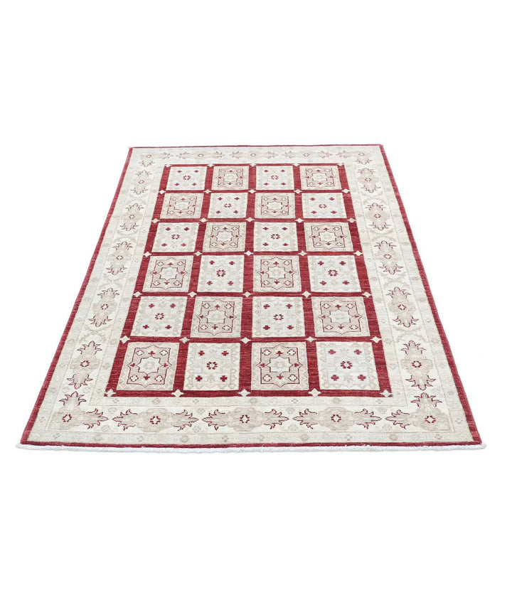 Afghan Bakhtiari Rug 4' 0" x 6' 0" Hand-Knotted | No. AT48562