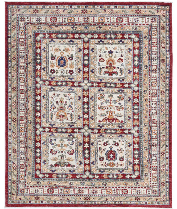 Hand Knotted Bakhtiari Wool Rug 4' 11" x 6' 1" - No. AT29068