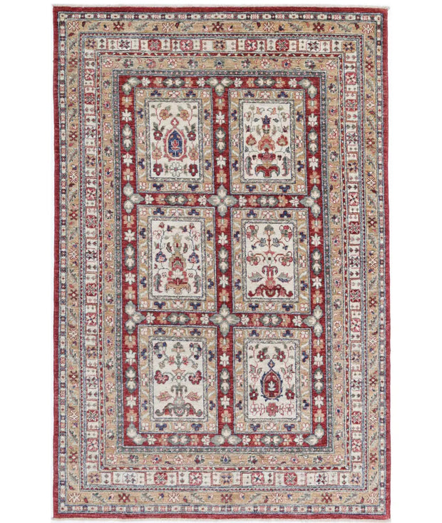 Hand Knotted Bakhtiari Wool Rug 4' 4" x 6' 8" - No. AT50457
