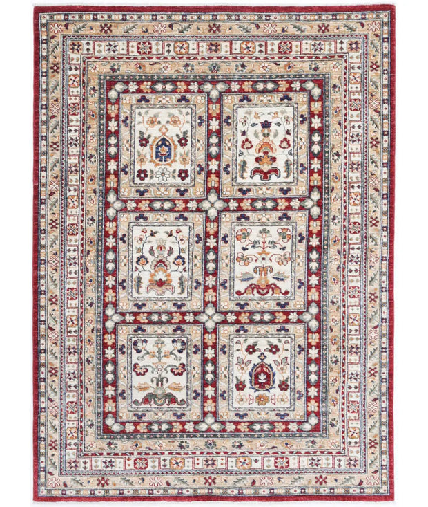 Hand Knotted Bakhtiari Wool Rug 4' 5" x 6' 2" - No. AT55480