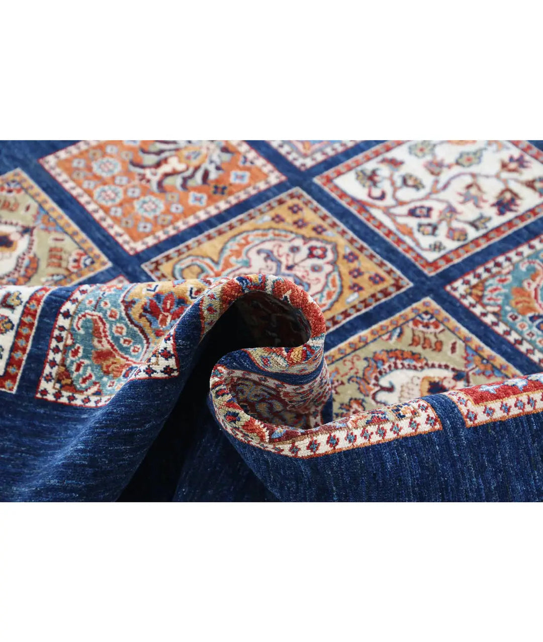 Afghan Bakhtiari Rug 5' 0" x 6' 0" Hand-Knotted | No. AT96435