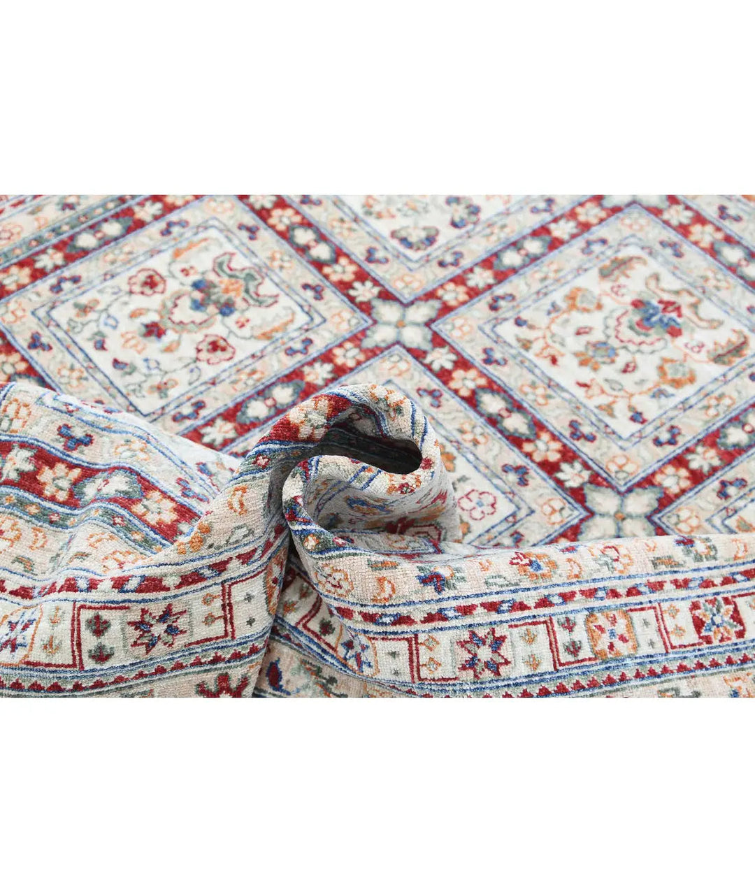 Afghan Bakhtiari Rug 5' 5" x 8' 6" Hand-Knotted | No. AT64441
