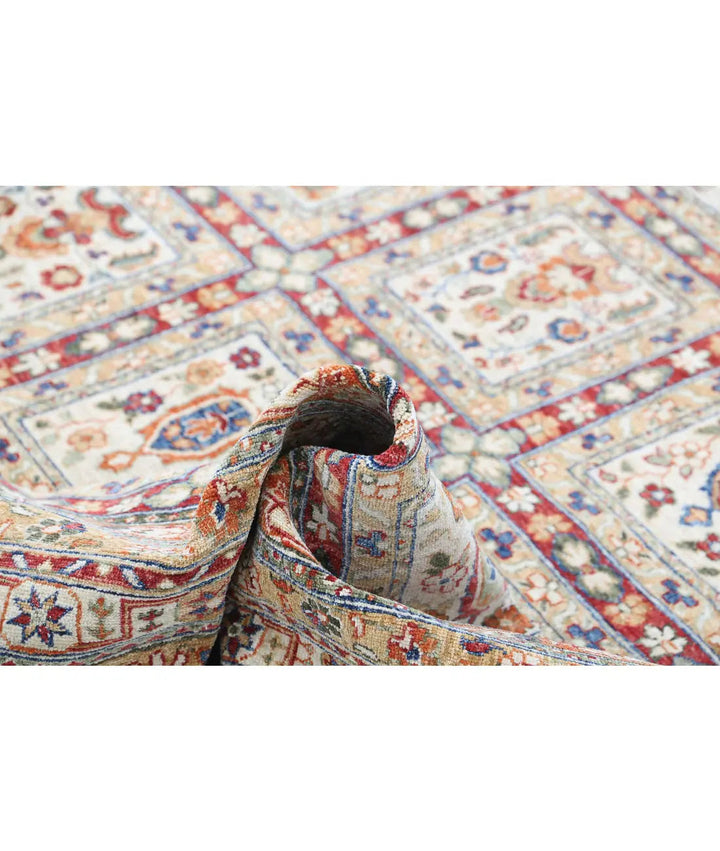 Afghan Bakhtiari Rug 7' 10" x 11' 5" Hand-Knotted | No. AT86496