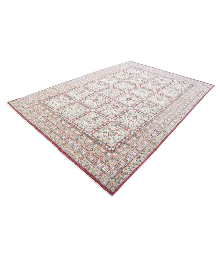 Afghan Bakhtiari Rug 7' 10" x 11' 5" Hand-Knotted | No. AT86496