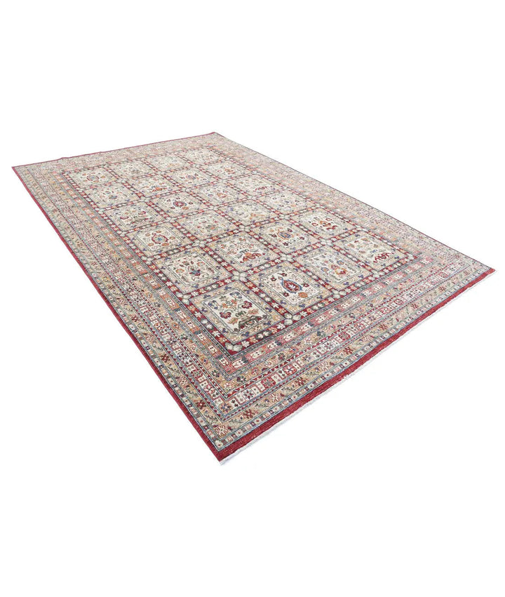 Afghan Bakhtiari Rug 7' 10" x 11' 5" Hand-Knotted | No. AT86496