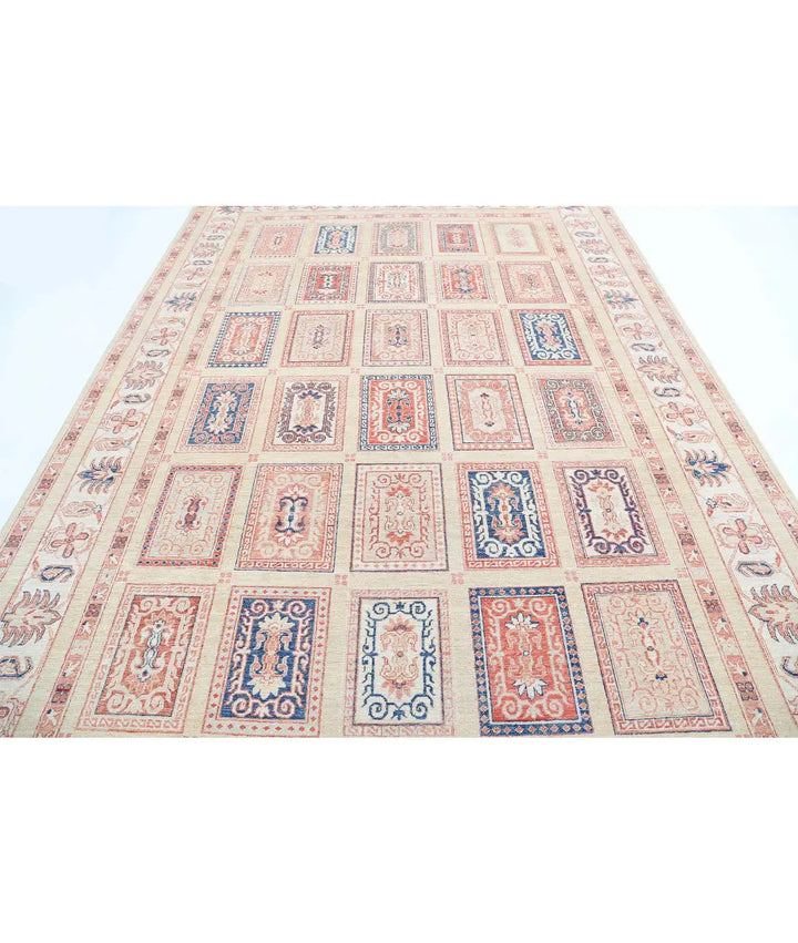 Afghan Bakhtiari Rug 7' 11" x 11' 6" Hand-Knotted | No. AT19061
