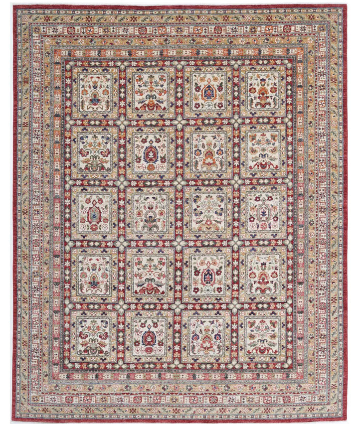 Afghan Bakhtiari Rug 8' 0" x 10' 0" Hand-Knotted | No. AT30207