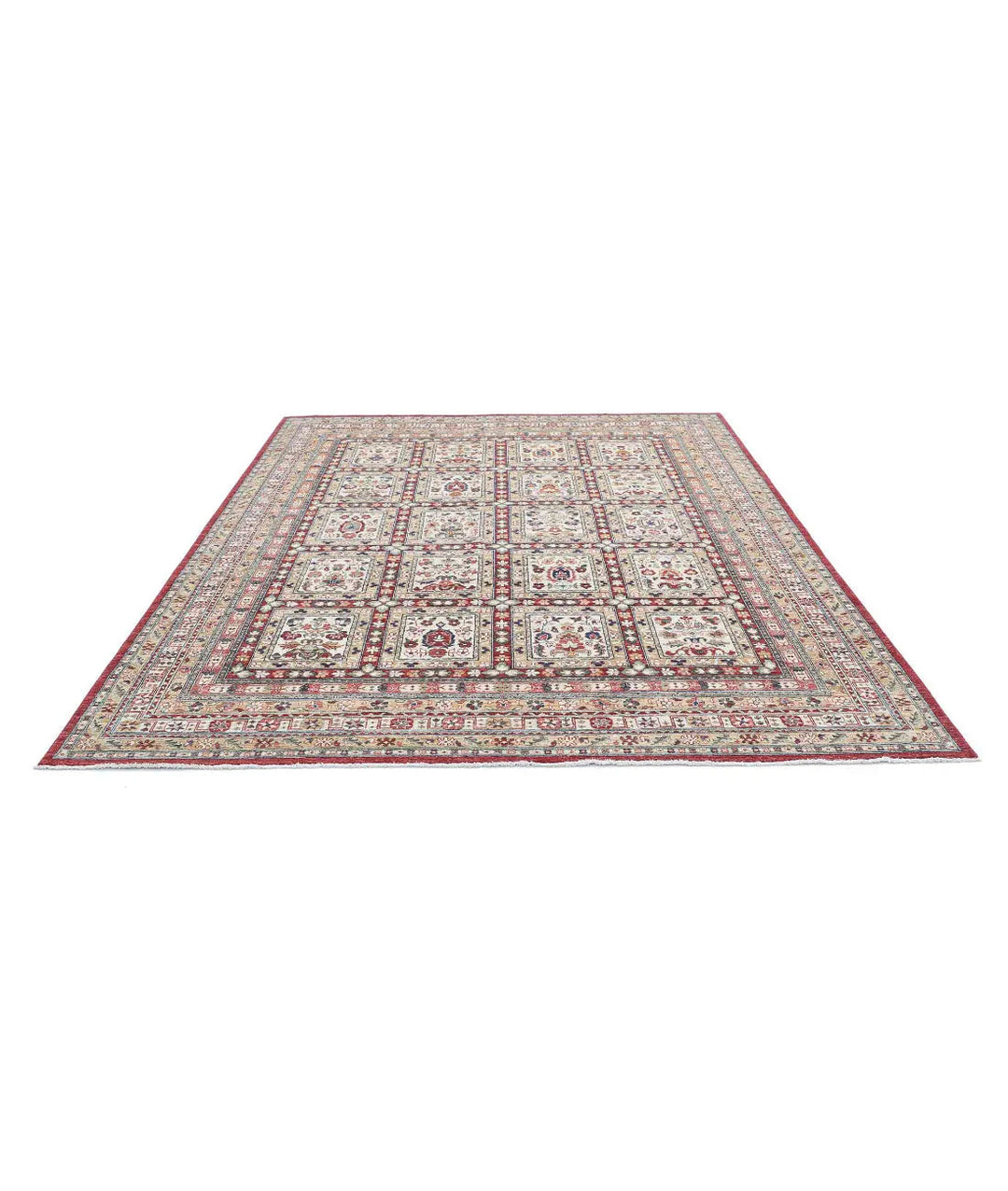 Afghan Bakhtiari Rug 8' 0" x 10' 0" Hand-Knotted | No. AT30207
