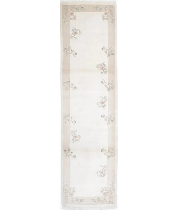 Hand Knotted Chinese Wool Rug 2' 6" x 10' 4" - No. AT93762