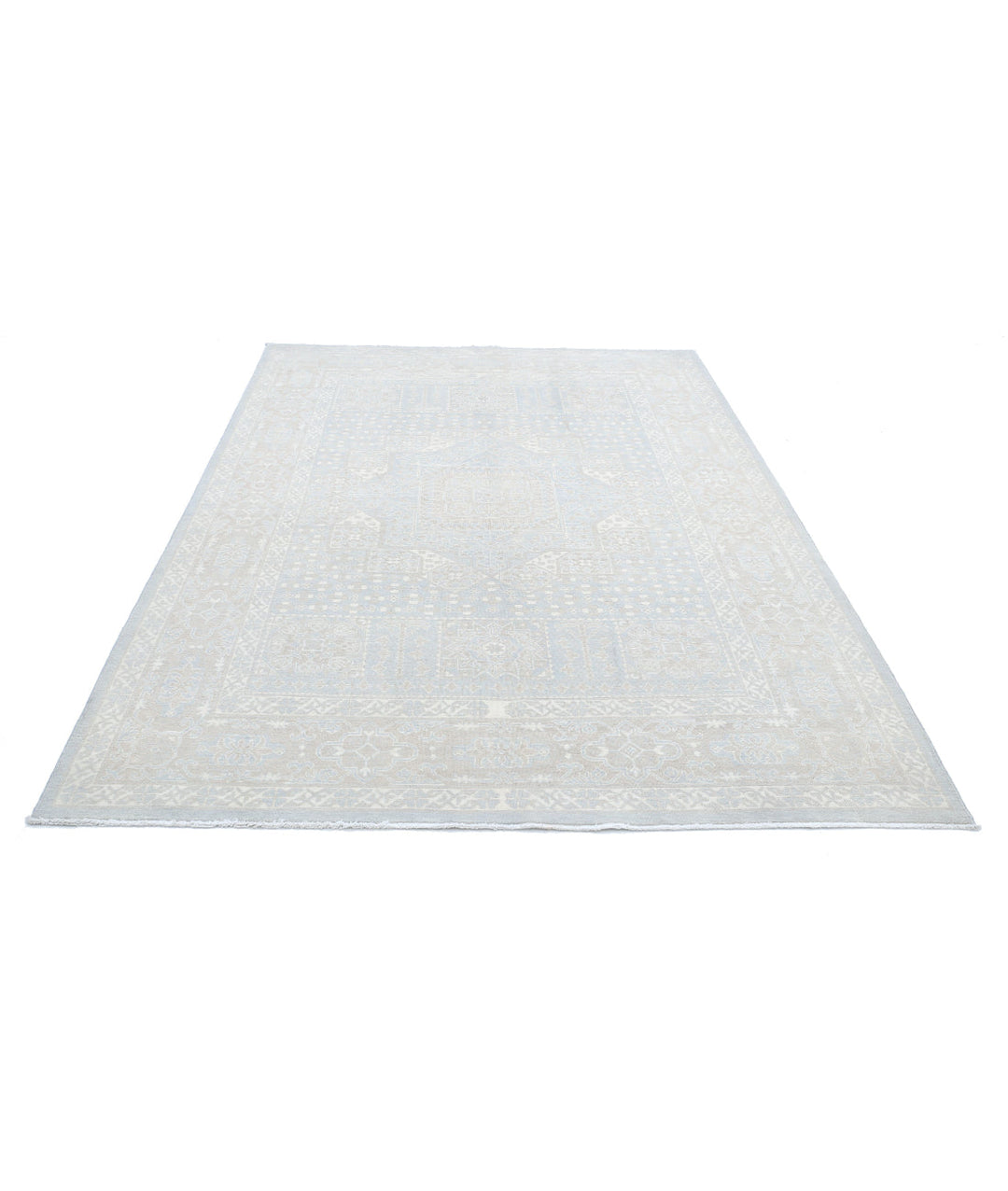 Afghan Mamluk Rug 6' 0" x 8' 11" Hand-Knotted | No. AT37562