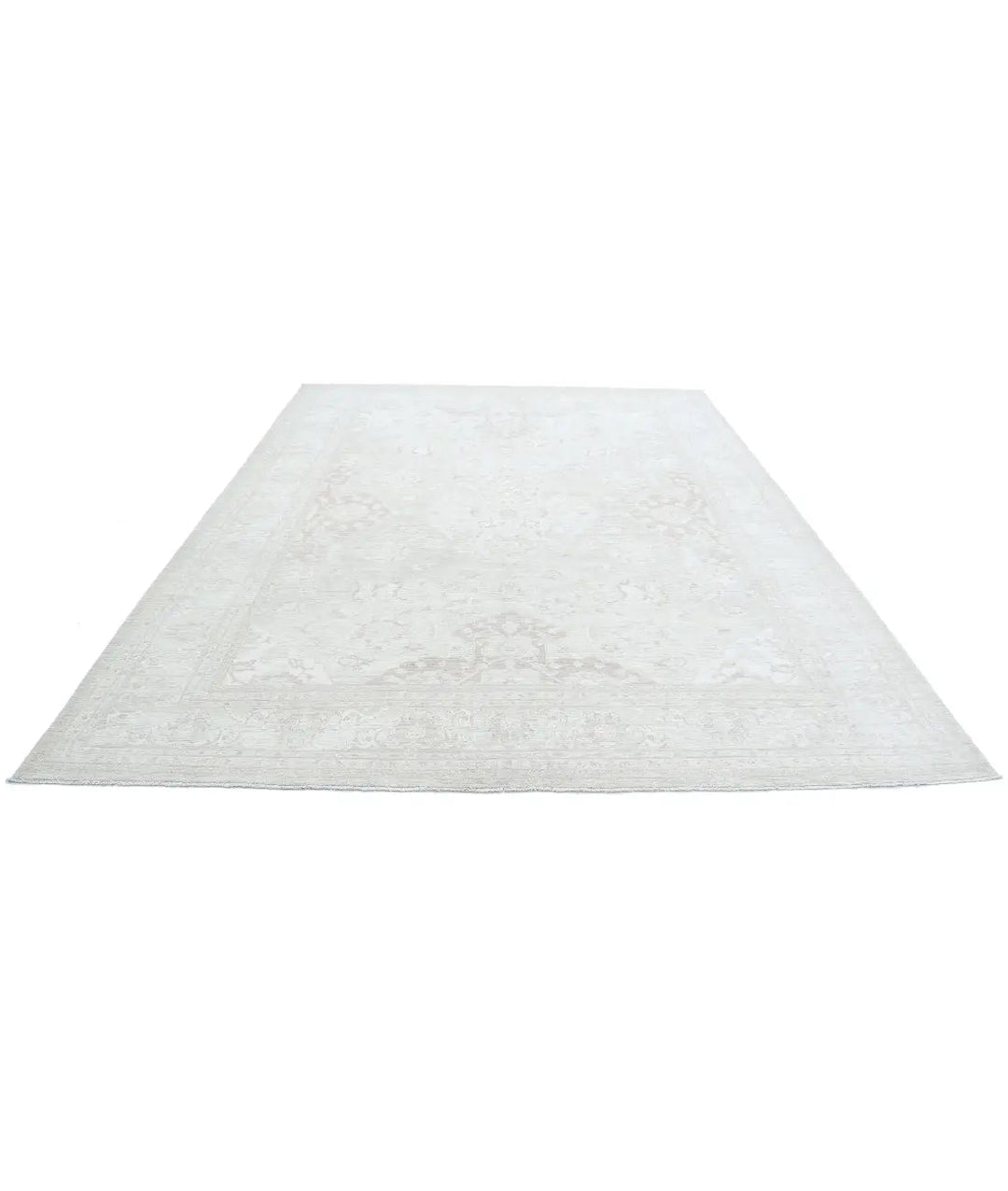 Ivory Afghan Serenity Rug 8' 10" x 11' 8" Hand-Knotted | No. AT90910