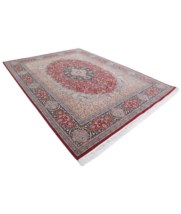 Red Pakistani Oriental Rug 9' 1" x 12' 1" Hand-Knotted | No. AT48679