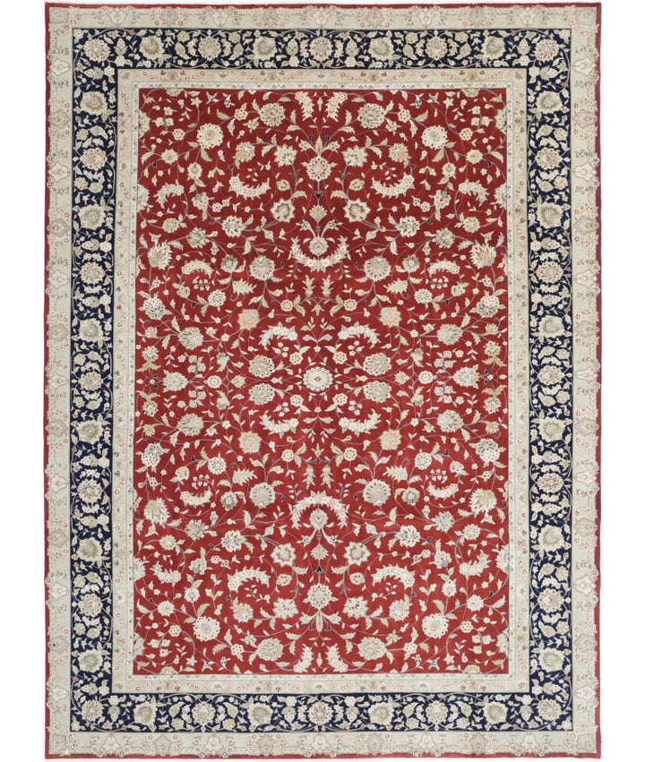 Afghan Kashan Rug 9' 9" x 13' 9" Hand-Knotted | No. AT90339