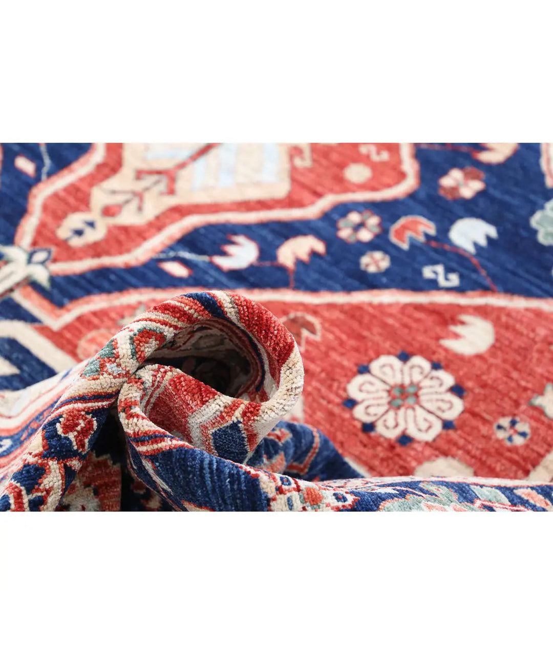 Afghan Heriz Rug 10' 0" x 13' 0" Hand-Knotted | No. AT25687