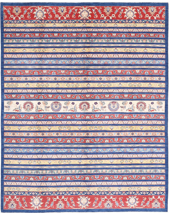 Afghan Khurjeen Rug 9' 0" x 11' 7" Hand-Knotted | No. AT64967