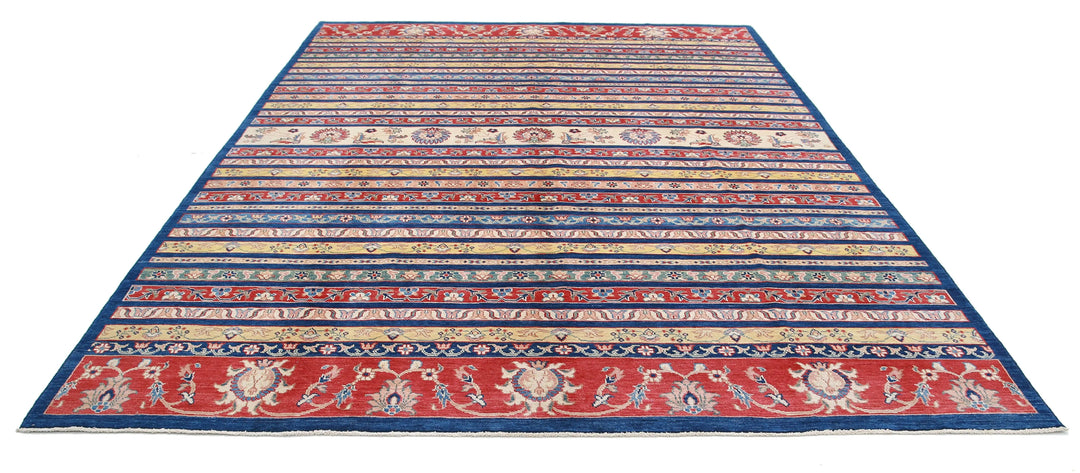Afghan Khurjeen Rug 9' 0" x 11' 7" Hand-Knotted | No. AT64967