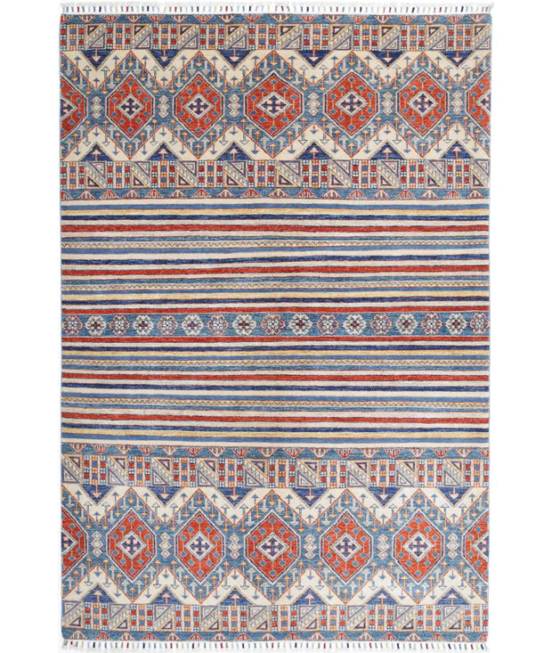 Hand Knotted Khurjeen Wool Rug 5' 5" x 7' 11" - No. AT11532