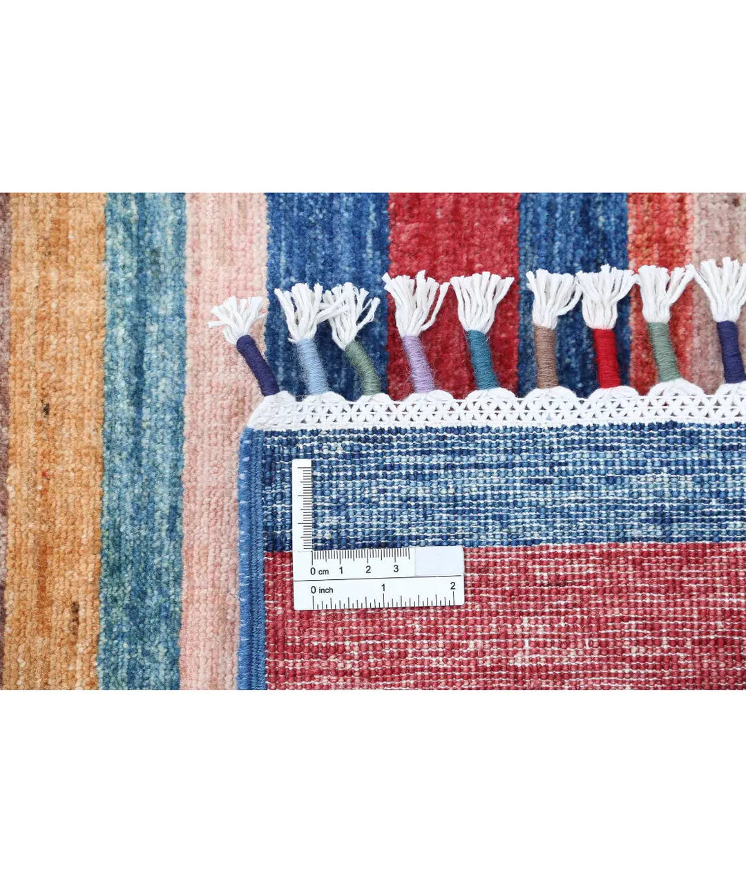 Blue Afghan Khurjeen Rug 5' 7" x 7' 10" Hand-Knotted | No. AT71015