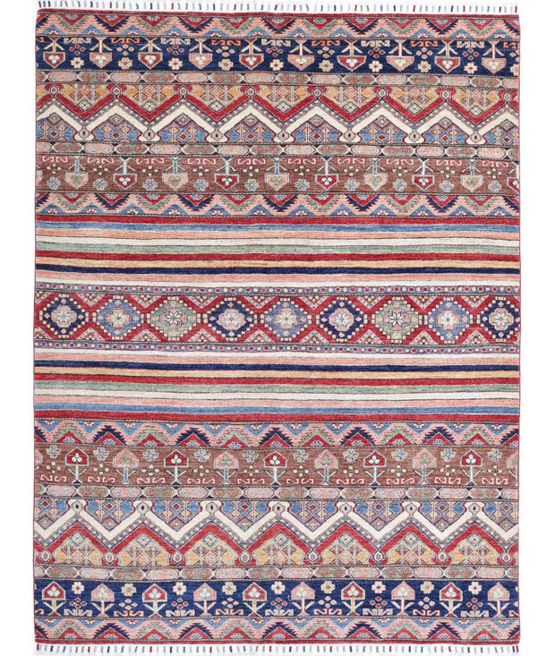 Hand Knotted Khurjeen Wool Rug 5' 7" x 7' 4" - No. AT59779