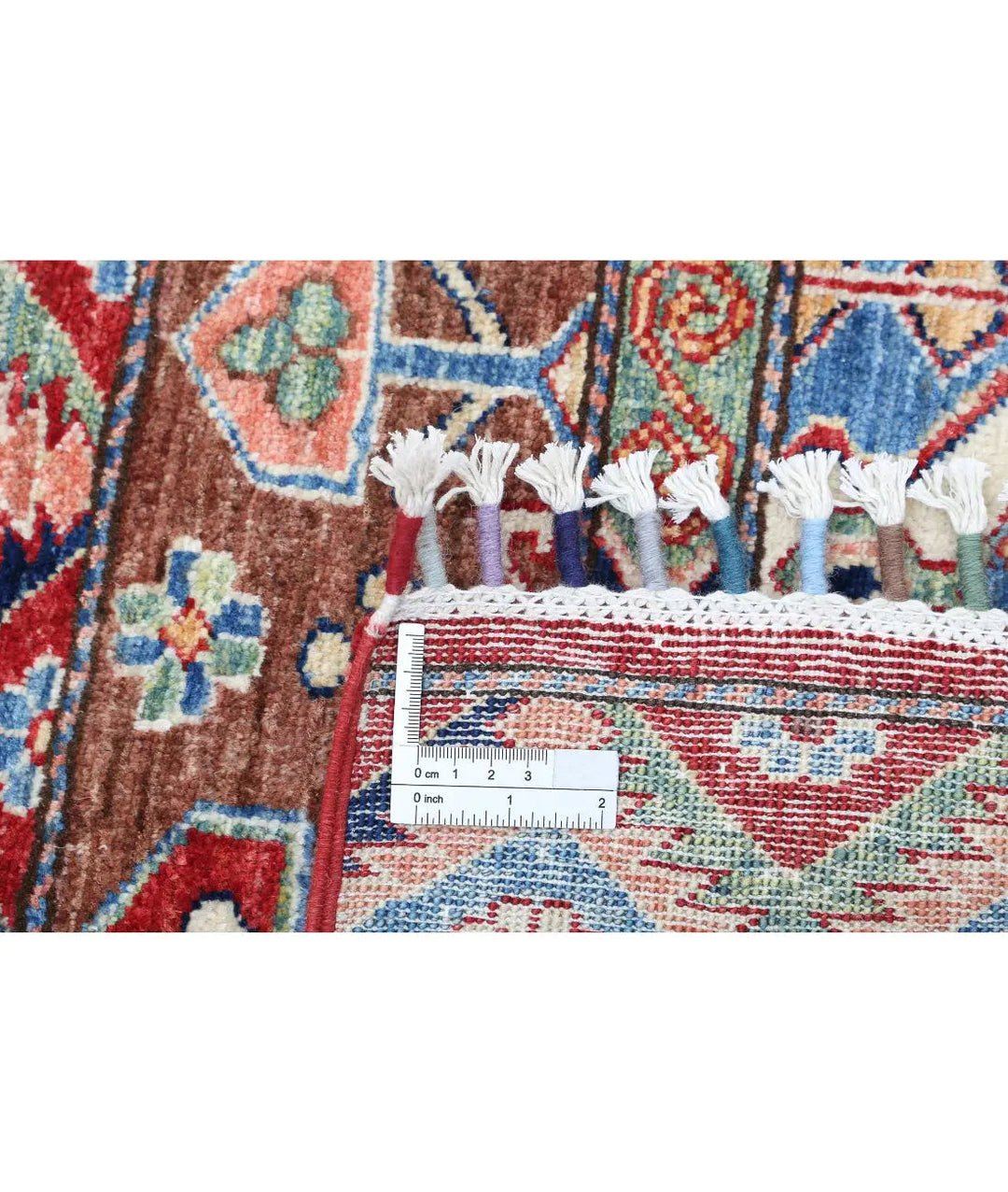 Blue Afghan Khurjeen Rug 5' 7" x 7' 4" Hand-Knotted | No. AT59779