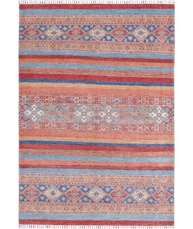 Hand Knotted Khurjeen Wool Rug 5' 9" x 8' 5" - No. AT73785