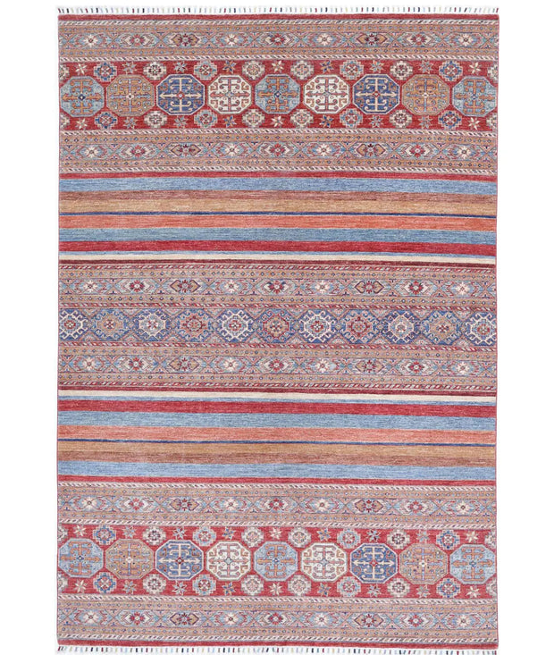Hand Knotted Khurjeen Wool Rug 6' 6" x 9' 7" - No. AT31565