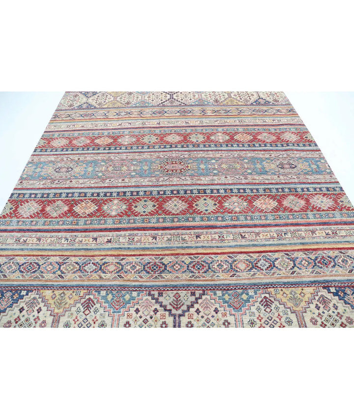 Afghan Khurjeen Rug 7' 10" x 9' 7" Hand-Knotted | No. AT61785