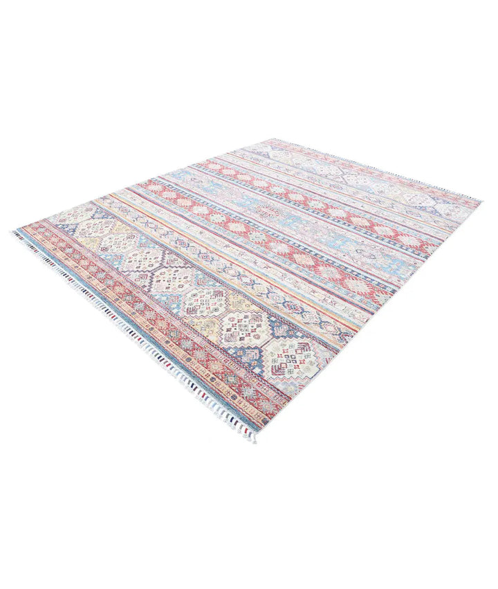 Afghan Khurjeen Rug 7' 10" x 9' 7" Hand-Knotted | No. AT61785