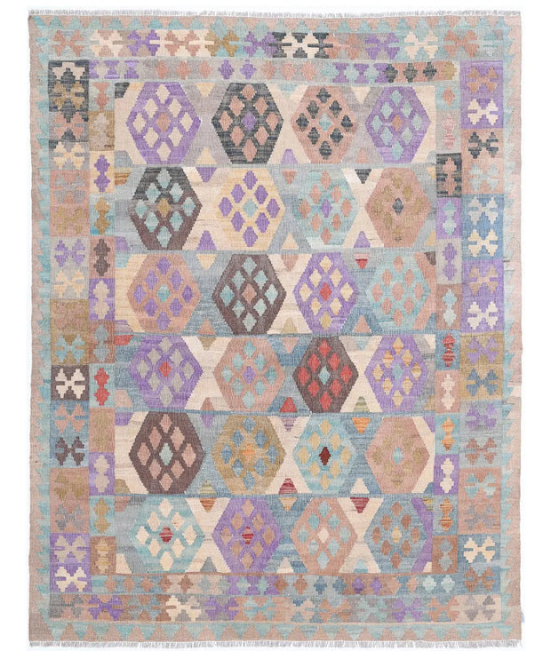 Hand Woven Maimana Kilim Wool Kilim Rug 5' 10" x 7' 5" - No. AT10500