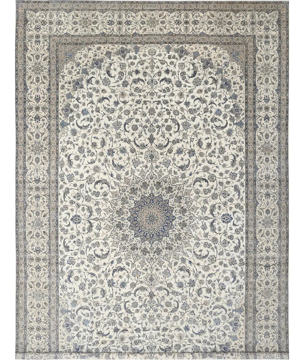 Hand Knotted Masterpiece Oriental Nain Habibian Wool & Silk Rug 16' 3" x 25' 6" - No. AT96969