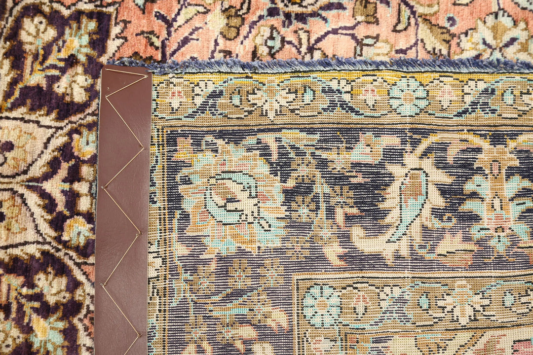 Blue Oriental Qum Rug 3'4" x 4'10" Hand-Knotted | No. AT10178