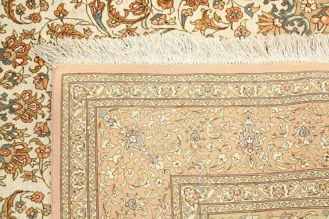 Afghan Qum Rug 4' 3" x 6' 5" Hand-Knotted | No. AT78245