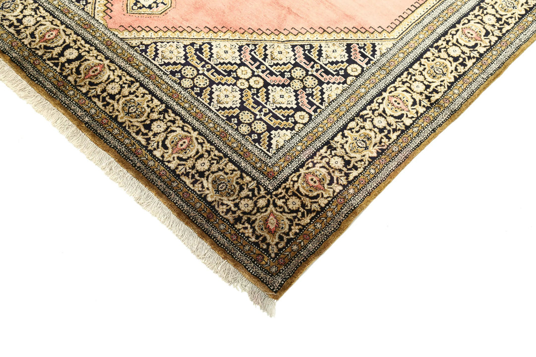 Black Afghan Oriental Rug 4' 5" x 6' 10" Hand-Knotted | No. AT64231