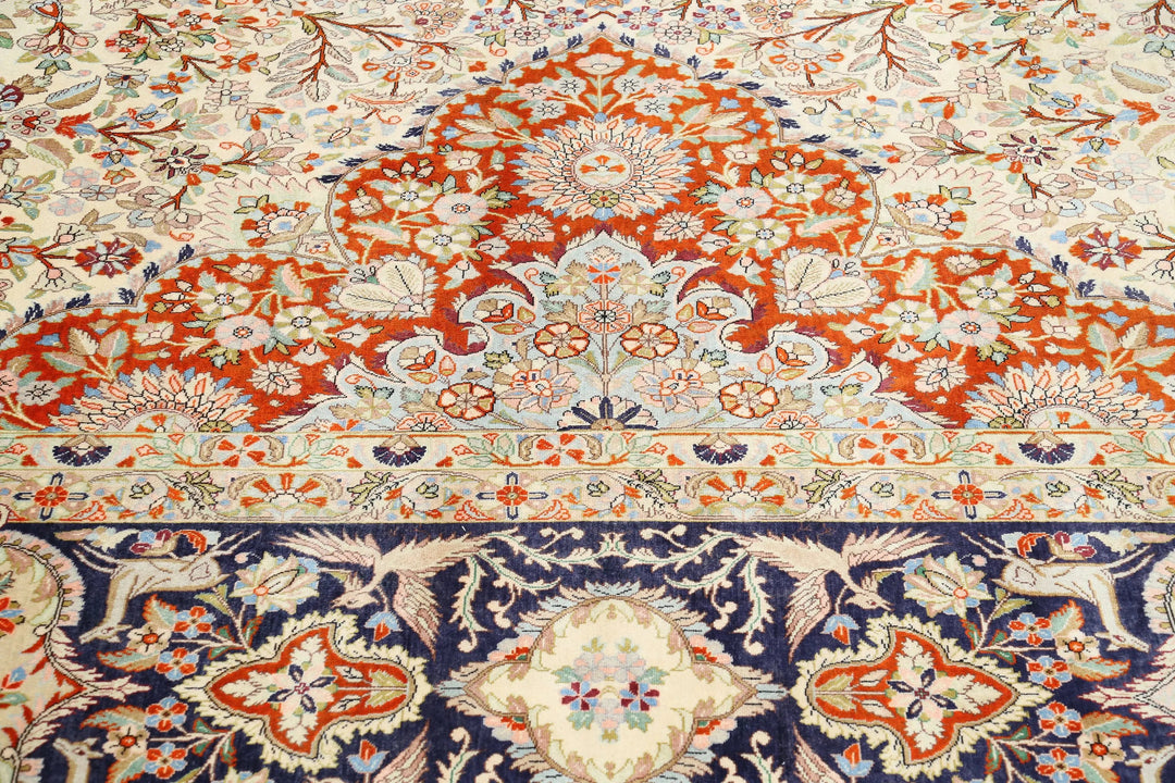 Afghan Tabriz Rug 12' 10" x 19' 6" Hand-Knotted | No. AT27948