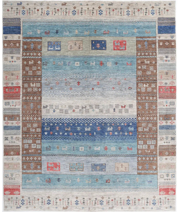 Hand Knotted Modcar Wool Rug 8' 0" x 9' 7" - No. AT626719