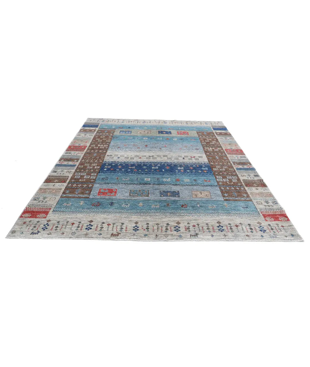 Hand Knotted Modcar Wool Rug 8' 0" x 9' 7" - No. AT626719